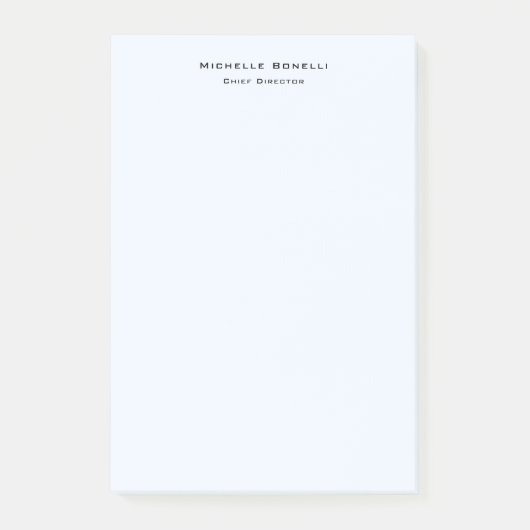 Professionele Plain Modern Minimalist Alice Blue Post-it® Notes (Voorkant)
