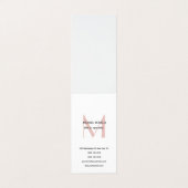 Professionele Plain Moderne Minimalistische Monogr Visitekaartjes (Buitenkant ongevouwen)