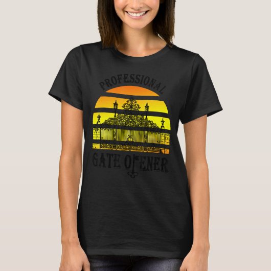 Professionele poort opener sleutels werken t-shirt (Voorkant)