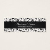 Professionele prijs Label Salon Floral Black Mini Visitekaartjes (Achterkant)