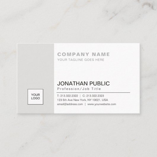 Professionele professionele Logo Modern Visitekaartje (Voorkant)
