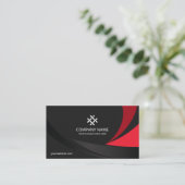 Professionele professionele moderne zwarte Premium Visitekaartje (Staand voorkant)