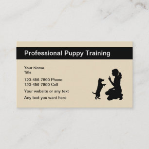 Professionele puppytraining visitekaartje