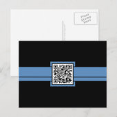 professionele QR-code: blauw lint Briefkaart (Voorkant / Achterkant)