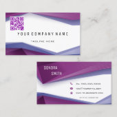 Professionele QR-code BOLD Flum Geometric Lines Visitekaartje (Voorkant / Achterkant)