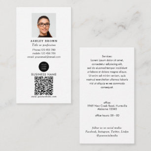 Professionele QR-code Eenvoudige foto van onroeren Visitekaartje