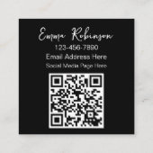 Professionele QR Code Foto Contact Visitekaartjes (Achterkant)