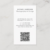 Professionele QR Code foto zilver Visitekaartje (Achterkant)