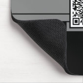 professionele QR-code: grijs lintje Muismat (Hoek)