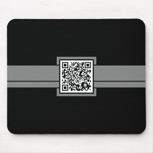 professionele QR-code: grijs lintje Muismat (Voorkant)