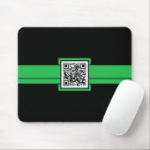 professionele QR-code: groen lint Muismat (Met muis)