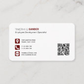 Professionele QR-code met ikoon voor sociale media Visitekaartje (Voorkant)