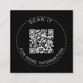 Professionele QR-Code Minimale Scannable Bevorderi Vierkante Visitekaartje (Voorkant)