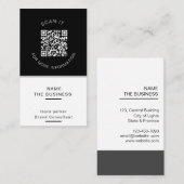 Professionele QR-Code Minimale Scannable Bevorderi Visitekaartje (Voorkant / Achterkant)
