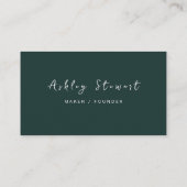 Professionele Qr-code Sociale media donkergroen Visitekaartje (Achterkant)