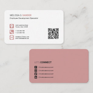 Professionele QR-code sociale media-netwerkactivit Visitekaartje