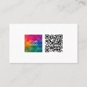 Professionele QR-code Upload uw eigen Logo naar Visitekaartje (Achterkant)