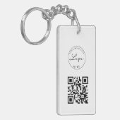 Professionele QR-code Uw aangepaste Sleutelhanger  (Voorkant Links)