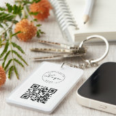 Professionele QR-code Uw aangepaste Sleutelhanger  (Voorkant Rechts)