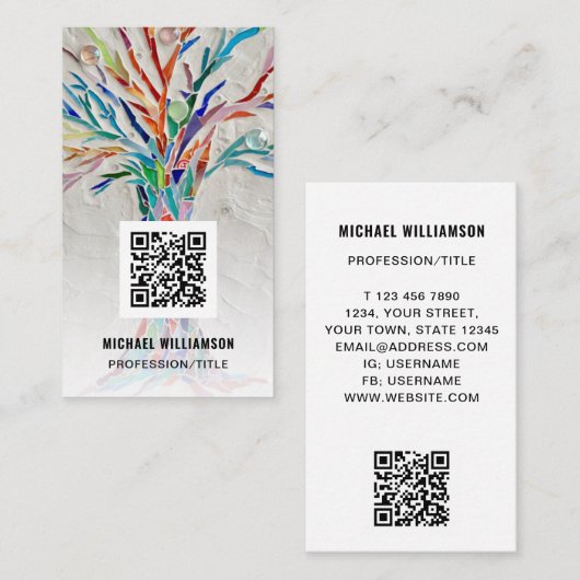 Professionele QR-code Visitekaartje (Voorkant / Achterkant)
