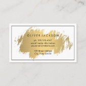 Professionele rand goud geborsteld visitekaartje (Achterkant)