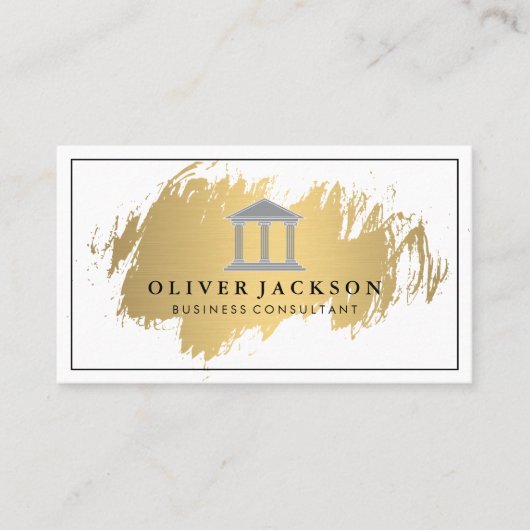 Professionele rand goud geborsteld visitekaartje (Voorkant)