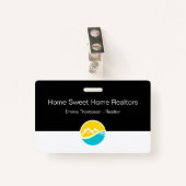 Professionele redacteur onroerend goed Personeelsn Badge (Voorkant met clip)