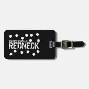 Professionele Redneck Bullet Hole Bagagelabel