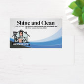 Professionele reiniger met bezem visitekaartje (Bureau)