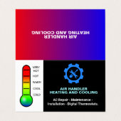 Professionele reparatie, verwarming en koeling HVA Visitekaartjes (Buitenkant ongevouwen)