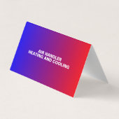 Professionele reparatie, verwarming en koeling HVA Visitekaartjes (Achterkant)