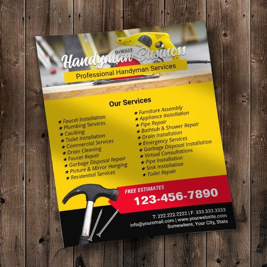 Professionele reparatieservice voor handyman en ve flyer