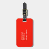Professionele rode minimalistische moderne bagagelabel (Voorkant verticaal)