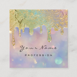 Professionele, rokerblauwe holograafschijven — nag vierkante visitekaartje