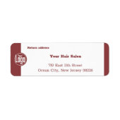 Professionele rokerige topaas en wit retouradres etiket (Voorkant)