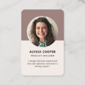 Professionele Ronde Aangepaste Foto QR Code Profie Visitekaartje (Voorkant)