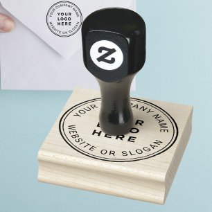 Professionele Ronde Rubberzegel met Zwart Inktstoo Rubberstempel