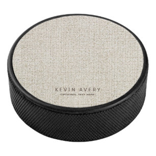Professionele rooneel beige linnen textuur hockey puck