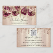 Professionele Roos bloemen Drift QR CODE Logo Visitekaartje (Voorkant / Achterkant)