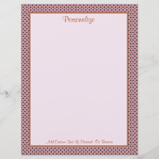 Professionele Rosy Brown & Grey Border personalise (Voorkant)