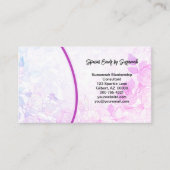 Professionele roze bloemige achtergrond aangepaste visitekaartje (Voorkant)