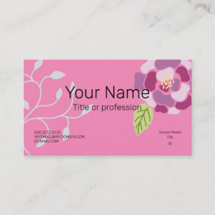Professionele roze, blote vrouw visitekaartje
