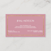 Professionele roze, Floral camera fotograaf Visitekaartje (Achterkant)