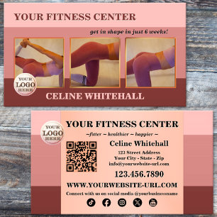 Professionele Roze Foto Fitnesscentrum Visitekaartje