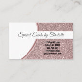 Professionele roze Glitter Custom Photo QR Code Visitekaartje (Achterkant)