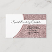 Professionele roze Glitter QR-code Sjabloon Visitekaartje (Achterkant)