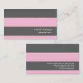 Professionele roze grijze strips met rendy stijl visitekaartje (Voorkant / Achterkant)