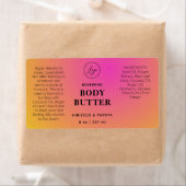 Professionele roze Oranje lichaamsletter labels (Insitu)