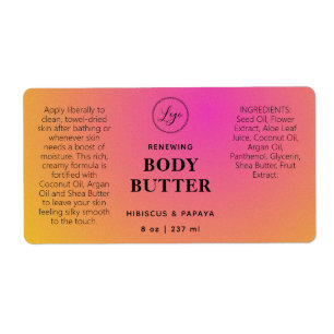 Professionele roze Oranje lichaamsletter labels