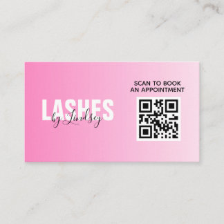 Professionele roze QR-code Scannen naar boek Visitekaartje